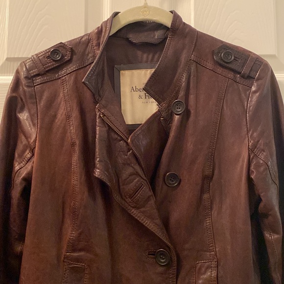 Abercrombie & Fitch Leather Moto Jacket - Picture 4 of 9